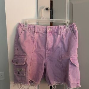Women's Lavender Skater Girl Cargo Shorts